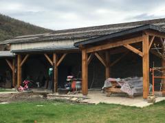 Préparation d'une terrasse en ossature bois